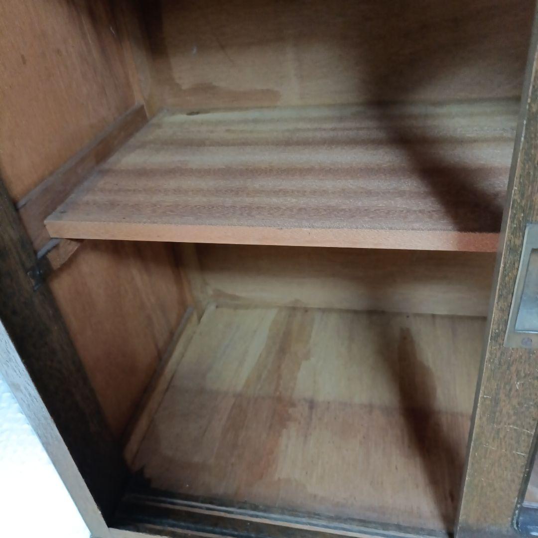 昭和レトロ　木製ディスプレイキャビネット　アンティーク