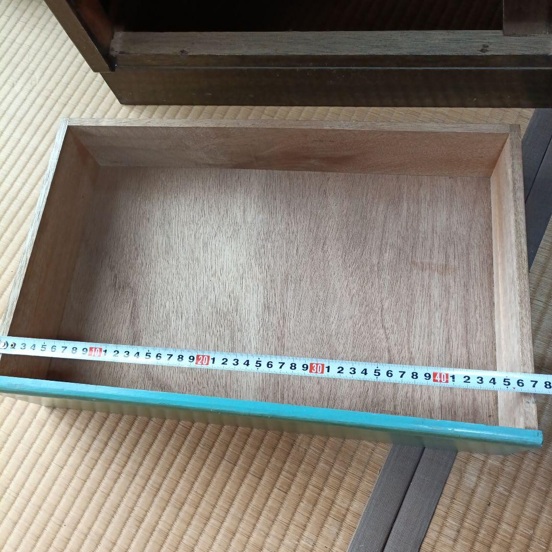 昭和レトロ　木製ディスプレイキャビネット　アンティーク