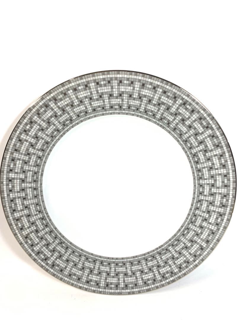 エルメス　モザイク　プラチナ　丸皿　プレート　27.5㎝　★未使用品★