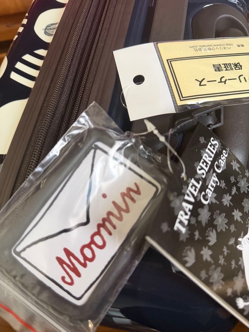新品 送料込 ムーミン スーツケースMドットネイビー