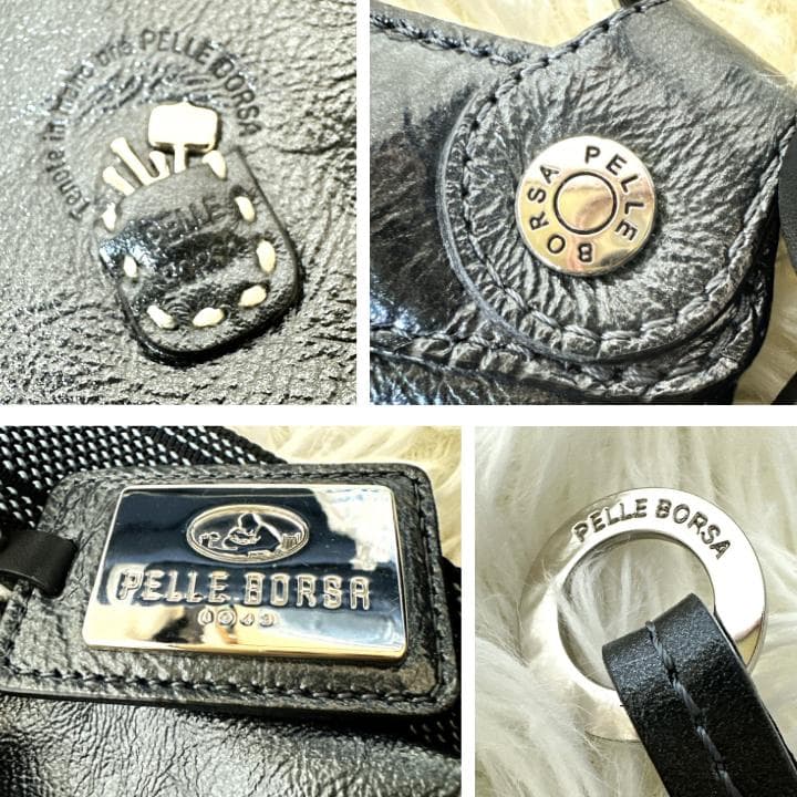 未使用級美品 ペレボルサ　ボストンバッグ　ネイビー　2way　A4収納 大容量