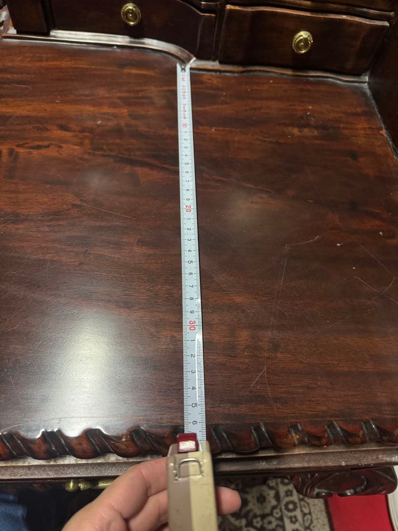 輸入家具　マホガニー　ダークブラウン イギリス　ライティングデスク