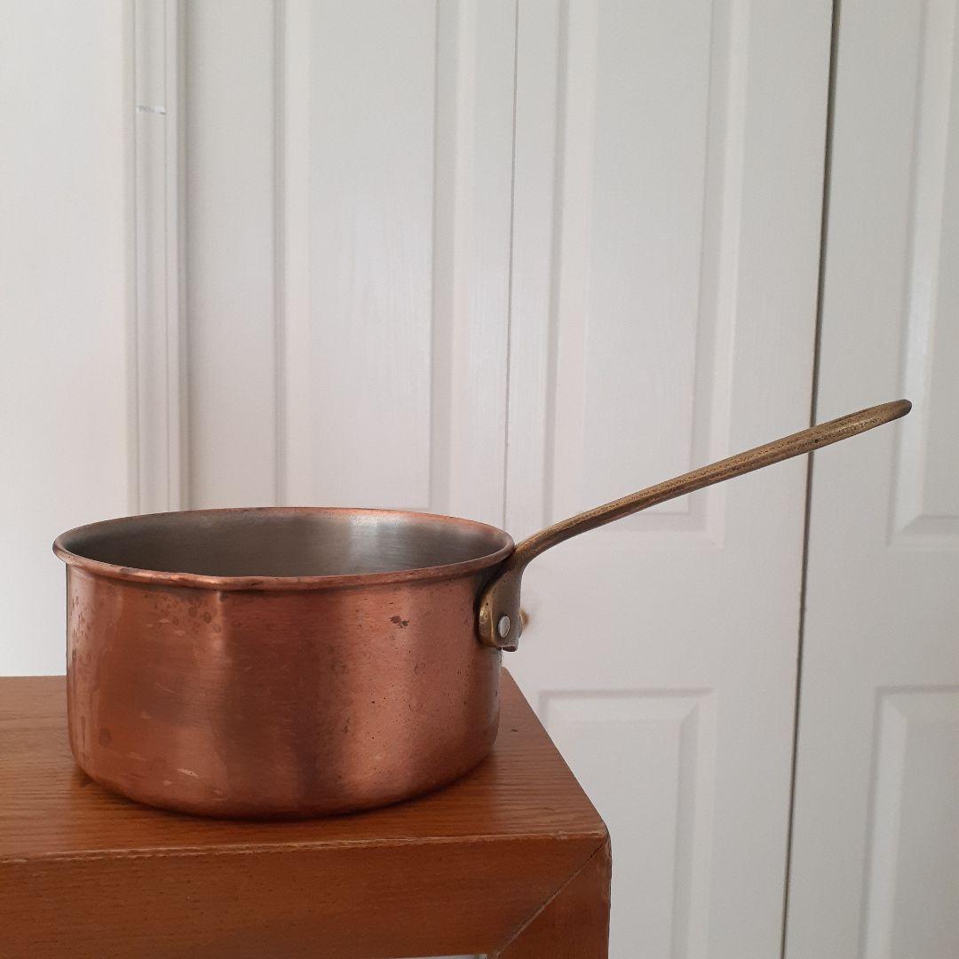 銅鍋 アンティーク 小鍋 直径約13cm