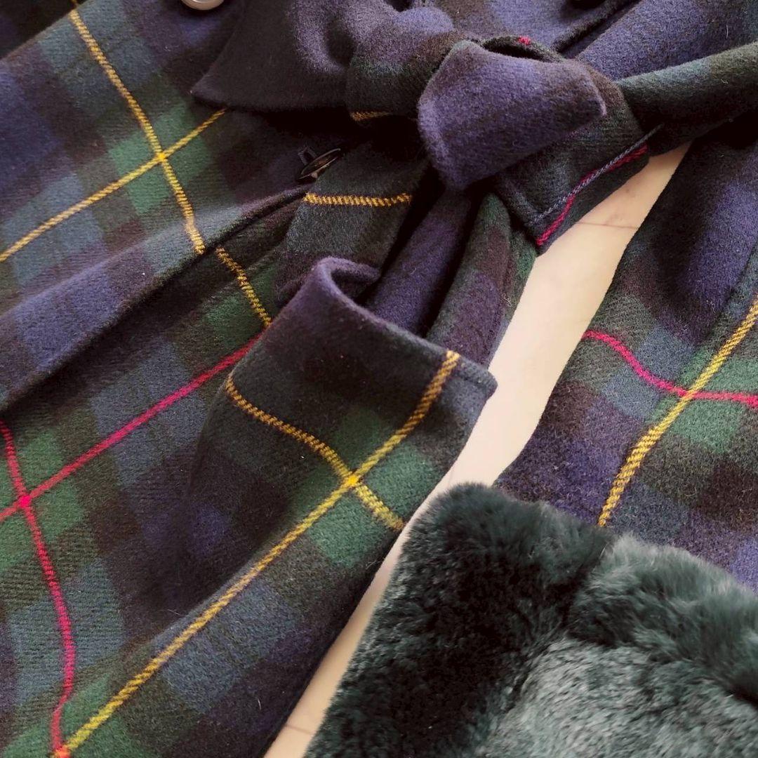 Max mara クチートアマーノ リバーシブル チェック ロング コート