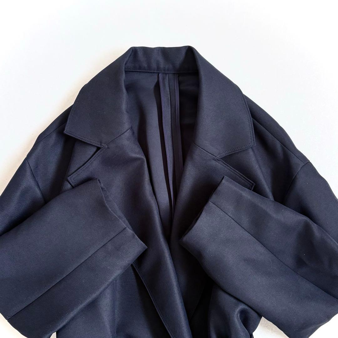 極美品 ノーブル　トリプルクロスラフチェスターコート　ネイビー　36