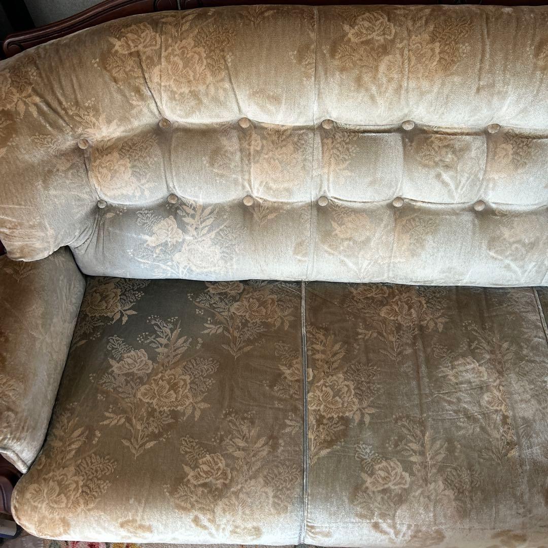 ꧁カリモク家具 karimoku꧂オールドカリモク 金華山織3人掛けソファ 千葉