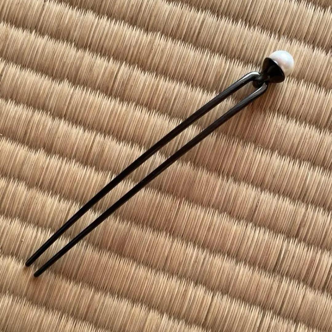 コレットマルーフ　パール　ヘアピン　ブラック