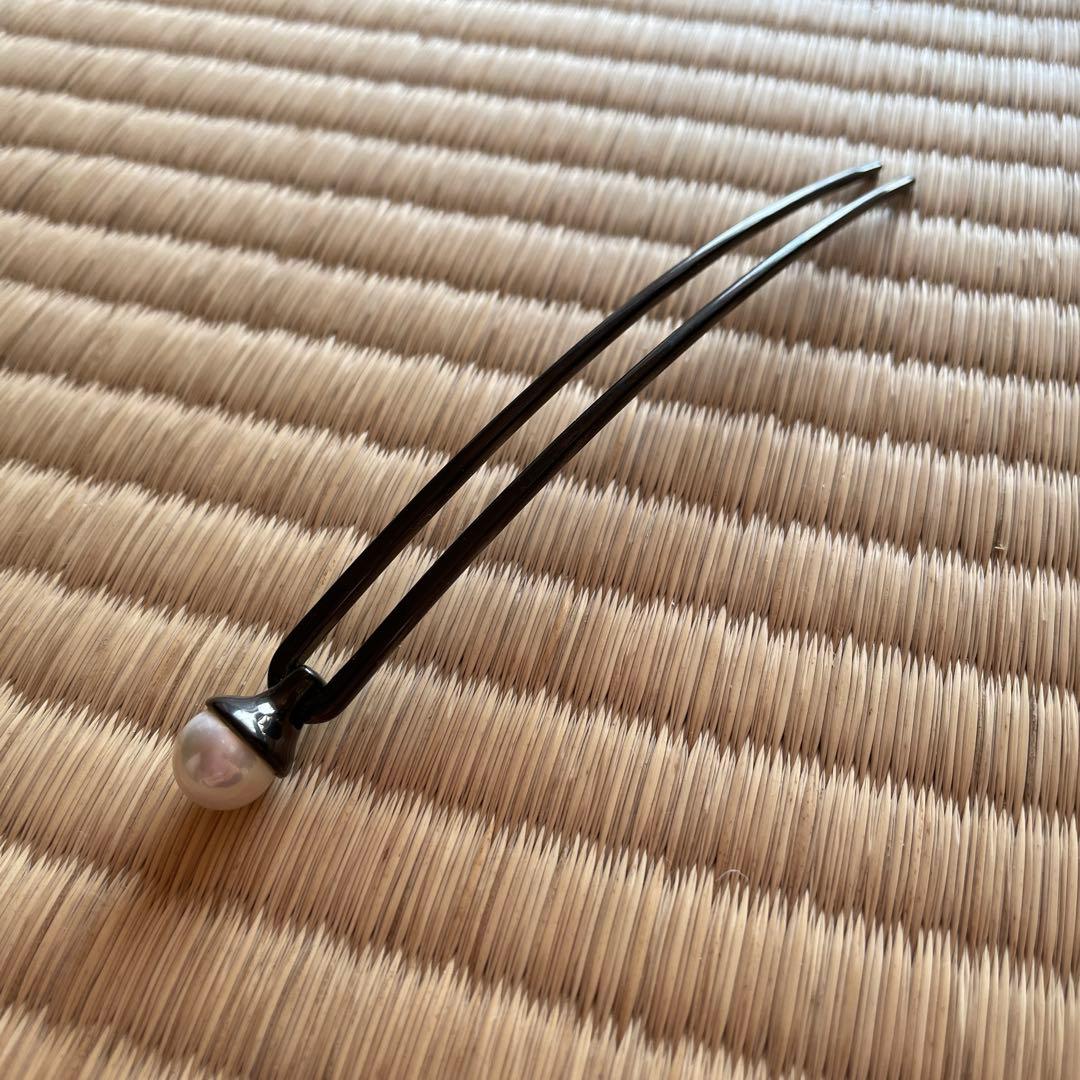 コレットマルーフ　パール　ヘアピン　ブラック