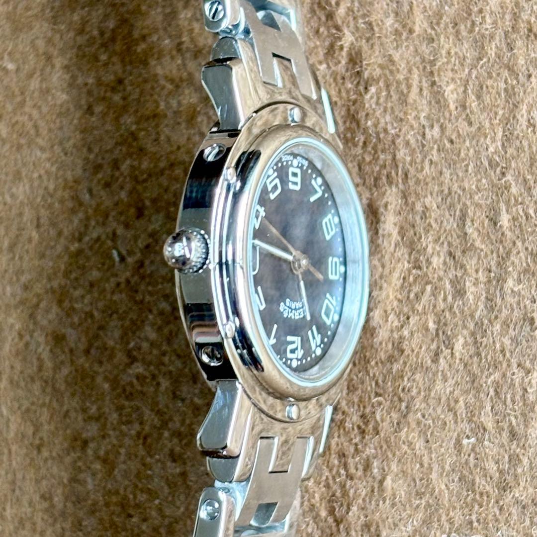 【HERMES】✨極美品✨ エルメス クリッパー レディース 腕時計 ネイビー