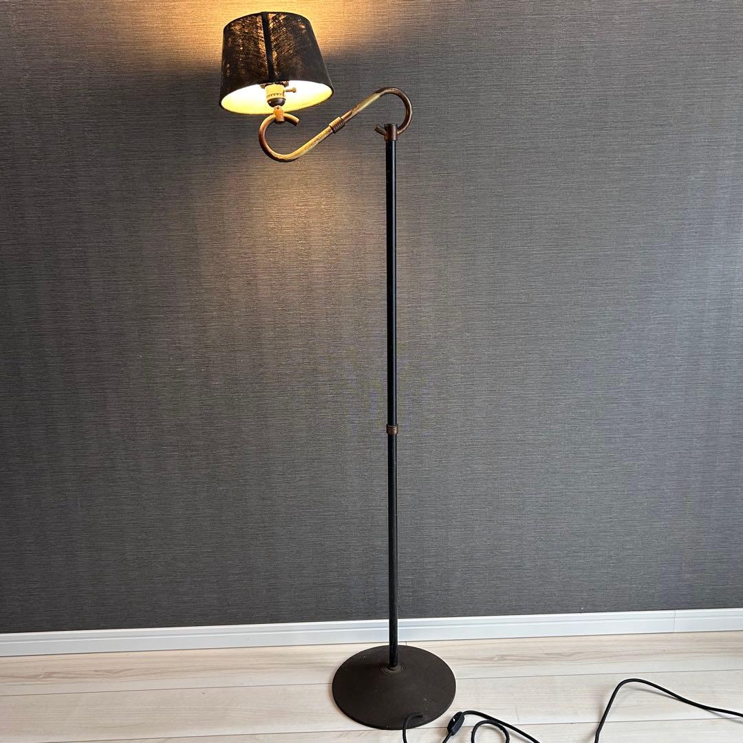 アンティーク フロアスタンド 照明ランプ アイアン 真鍮 インダストリアル￼