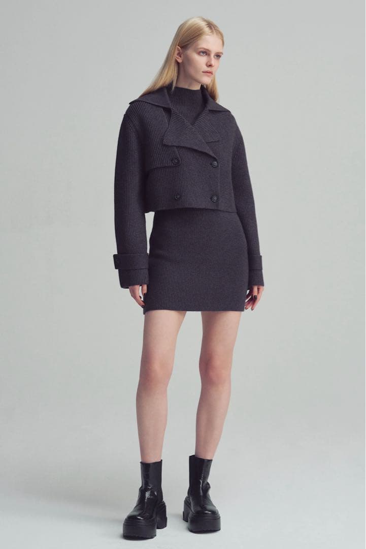 トップス THE TOE Victoria knit set gray / M