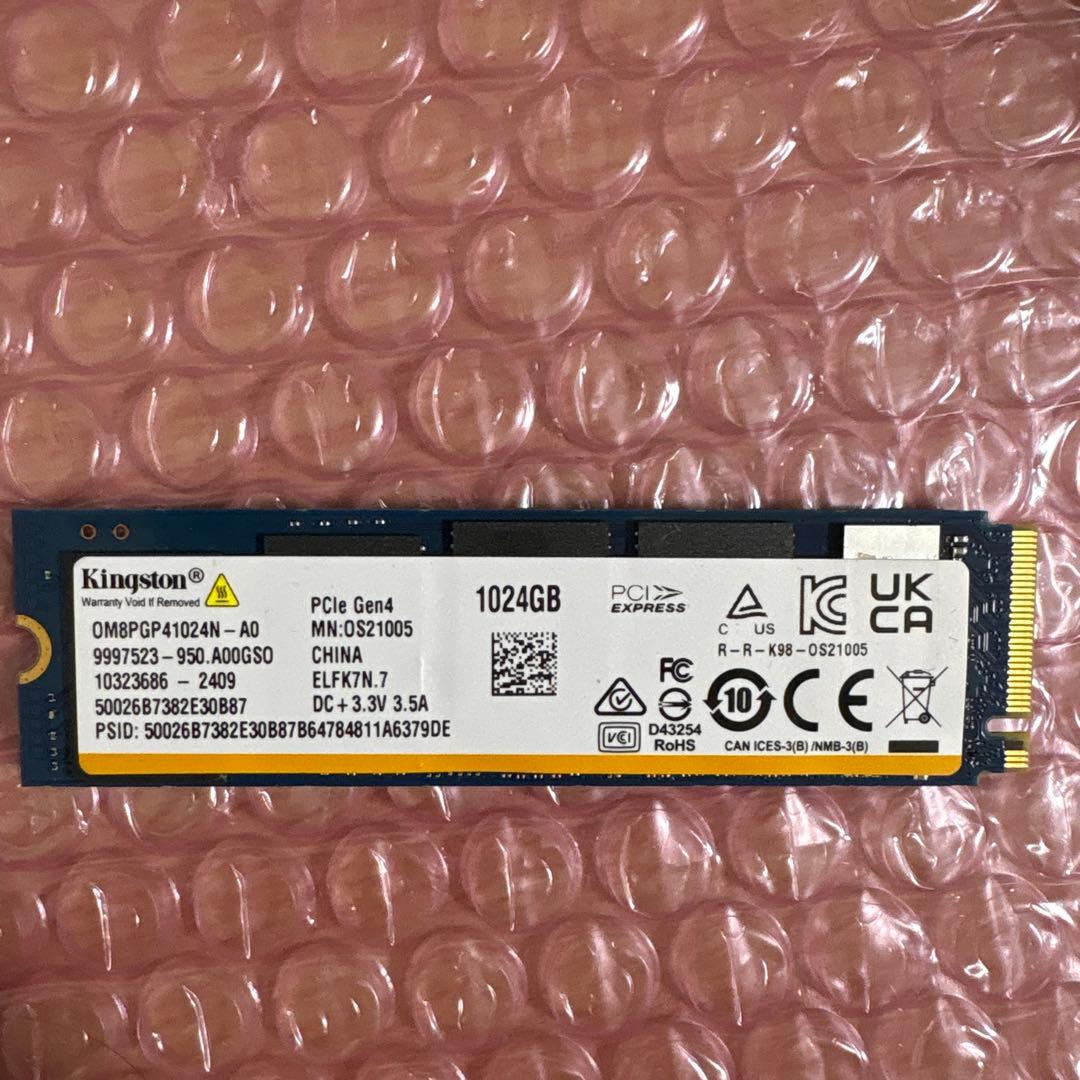 内蔵型SSD Kingston 1024GB M.2 SSD