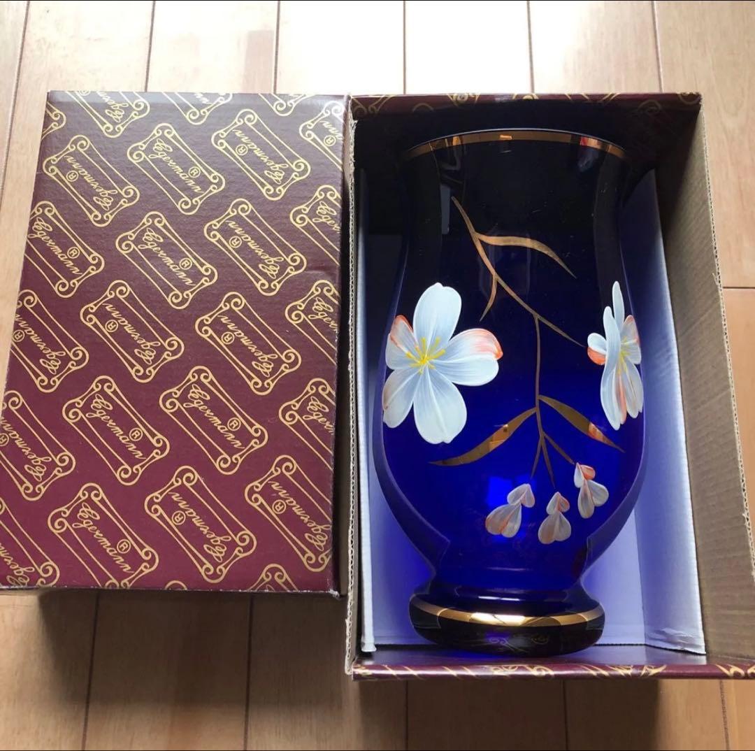 未使用　Laska Bohemia Glassラスカボヘミアガラス　花瓶