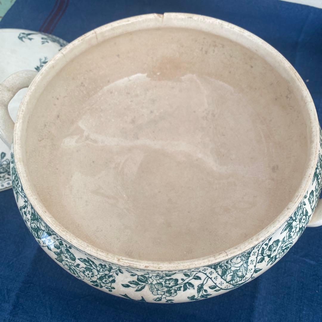 フランス アンティーク ボルドー窯 スーピエール ツバメ バード 鳥