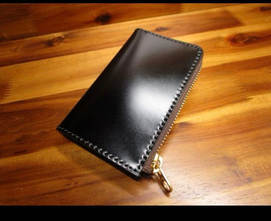 オーダー品　L字ファスナー　ホーウィンシェルコードバン　ナチュラル