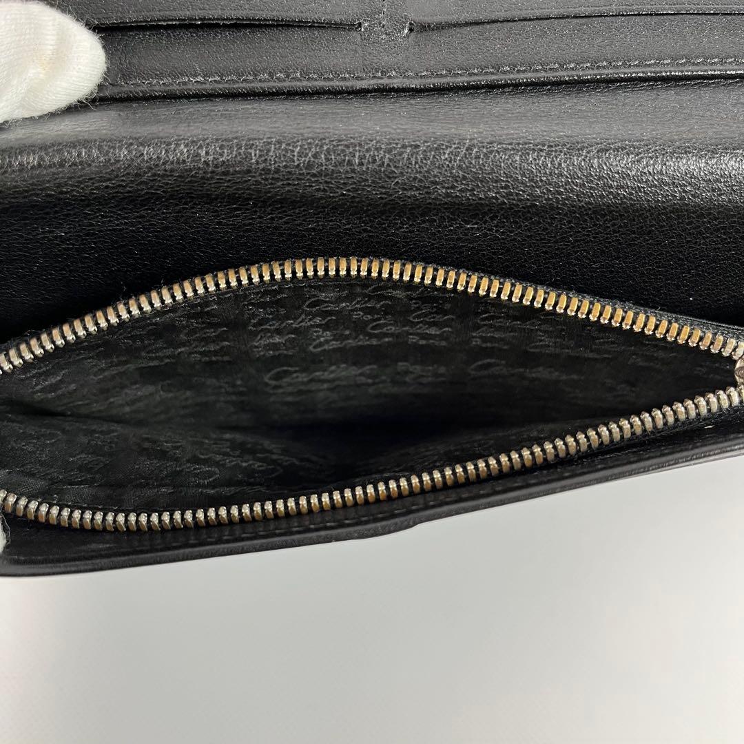 Cartier　長財布 パッピーバースデー レザー 黒 カード入れ 小銭入れ