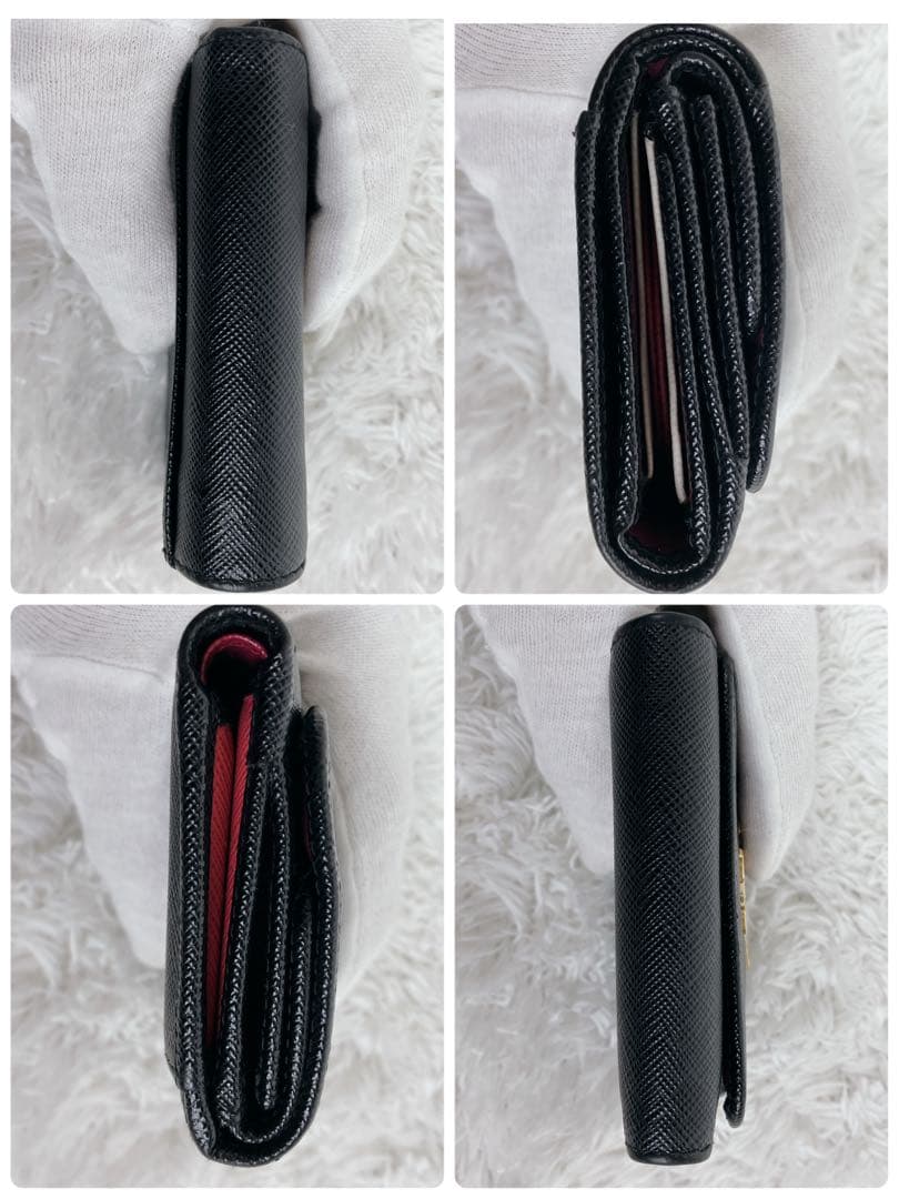 asm ✨PRADA 三つ折り財布 サフィアーノ レザー バイカラー