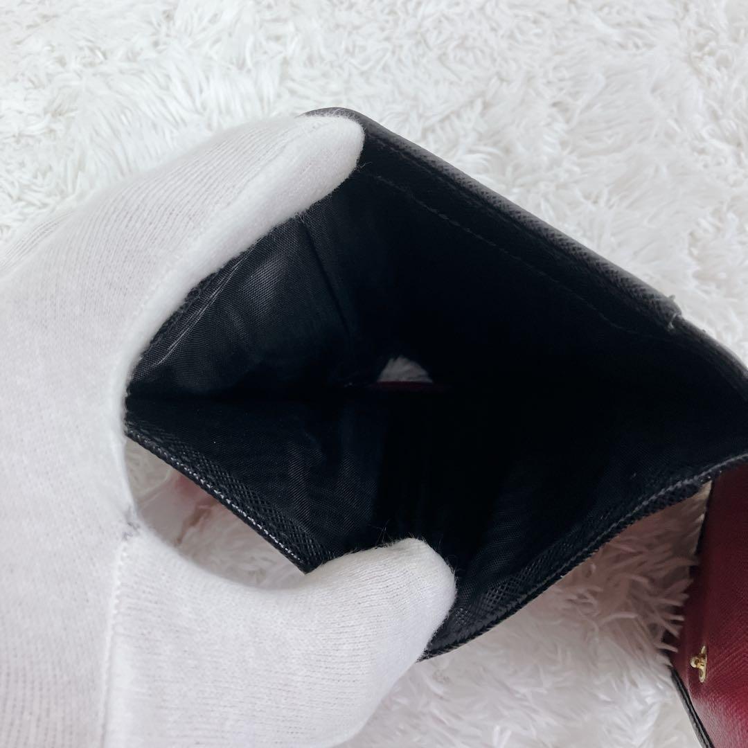 asm ✨PRADA 三つ折り財布 サフィアーノ レザー バイカラー