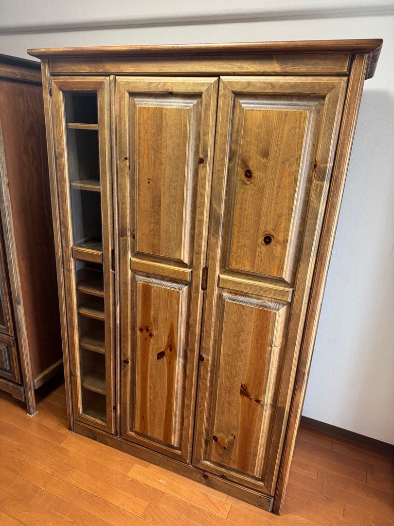 ☆アンティーク木製ブラウン収納キャビネット