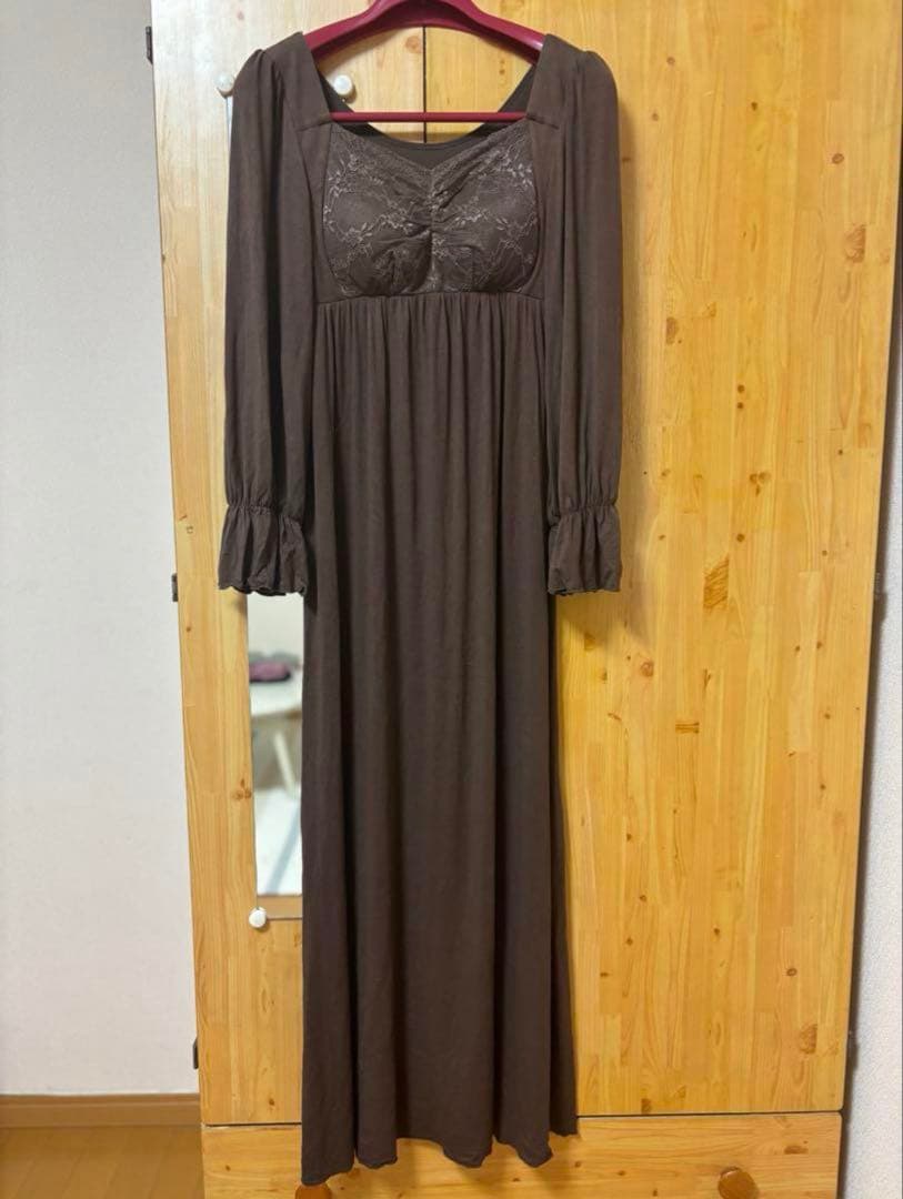 ツーハッチ　《ラクシアスリープ》ナイトブラワンピース 長袖マキシ丈 65M 3点