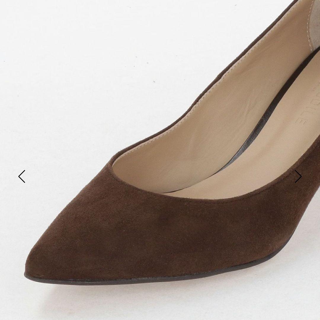 【現行品/美品】オデットエオディールパンプス　ブロックヒール　ダークブラウン