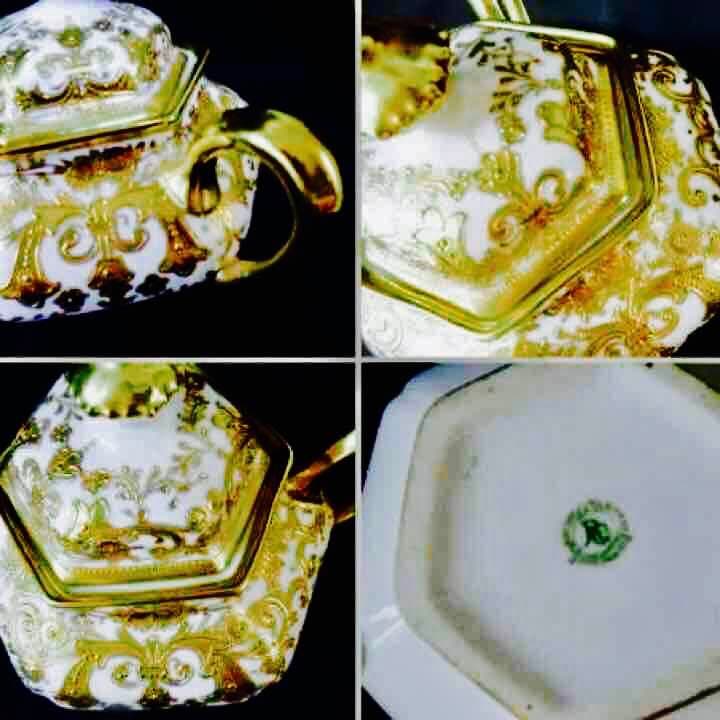 RC金盛薔薇＊ロースオールドノリタケシュが―&クリーマーセット