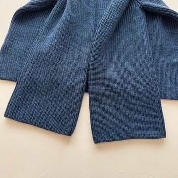 極美品　バトナー ニットプルオーバー ハーフジップ SHARE PARK 紺