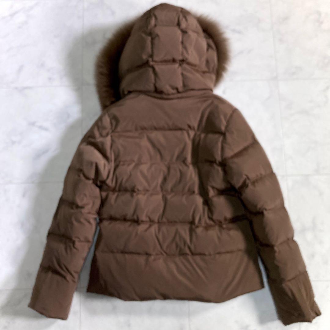 美品 デミルクスビームス FOXファー ショートダウン ブラウン 38