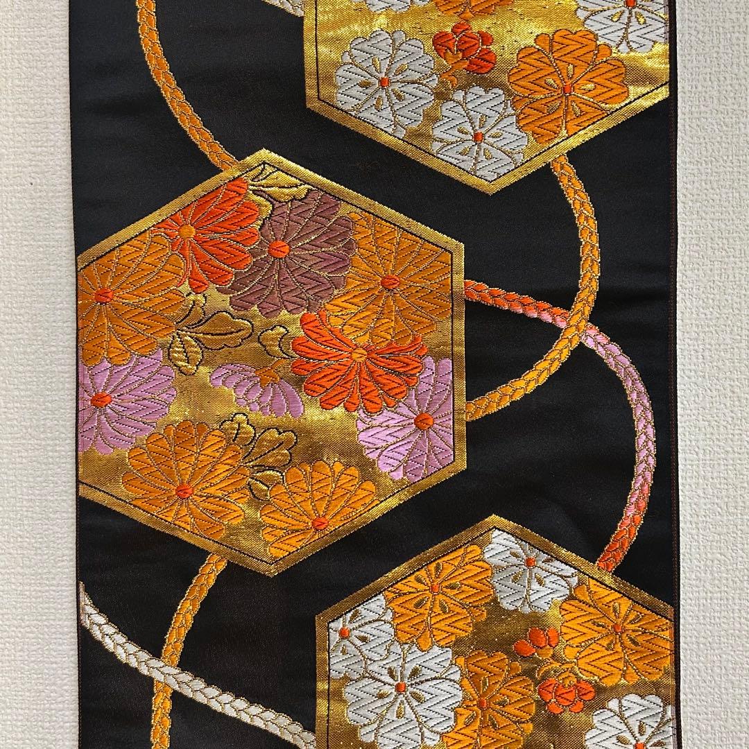 着物　七五三　7歳　女の子　13点　フルセット　赤色　御所車　四季草花　金彩