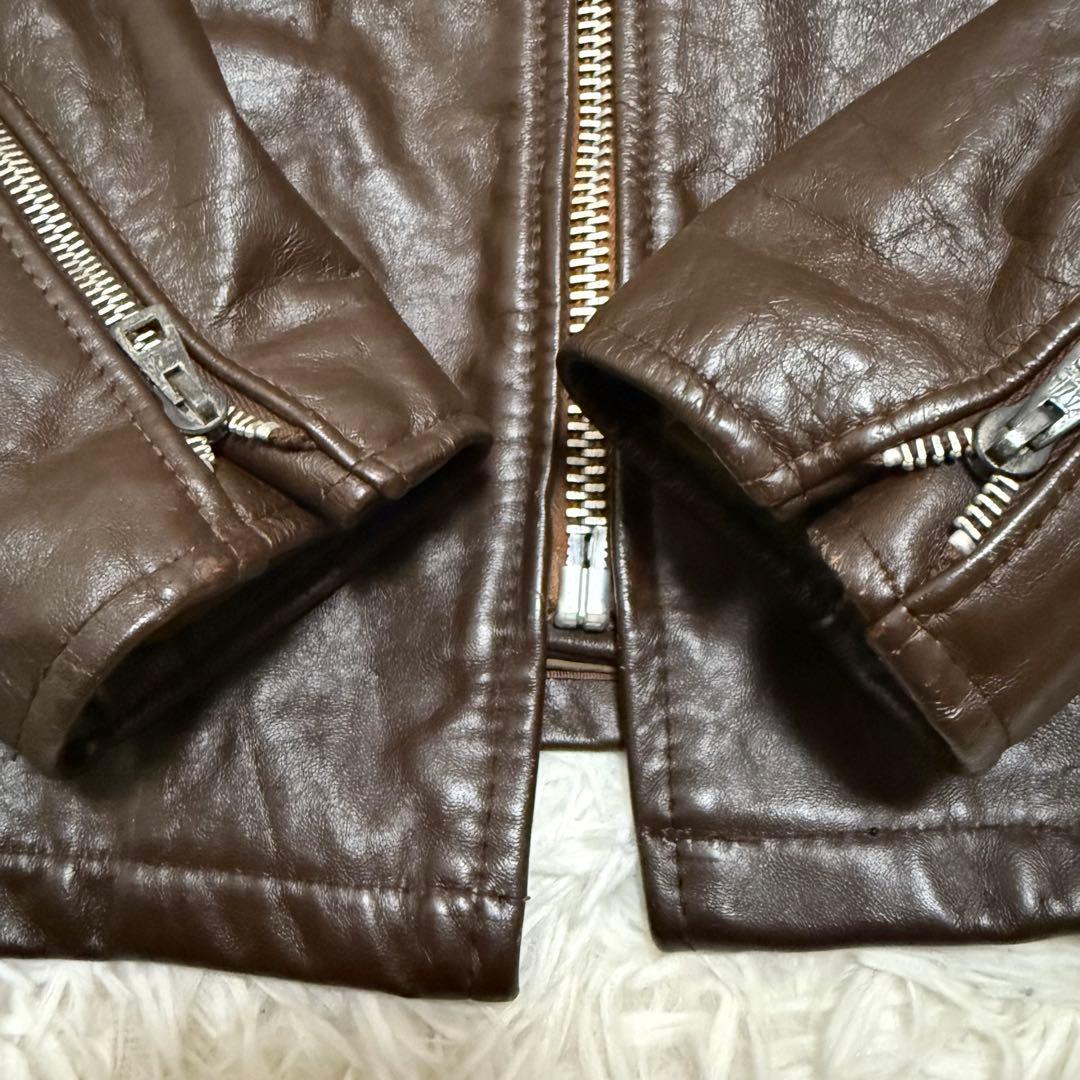 80年代　シアーズ　シングルライダースジャケット　42