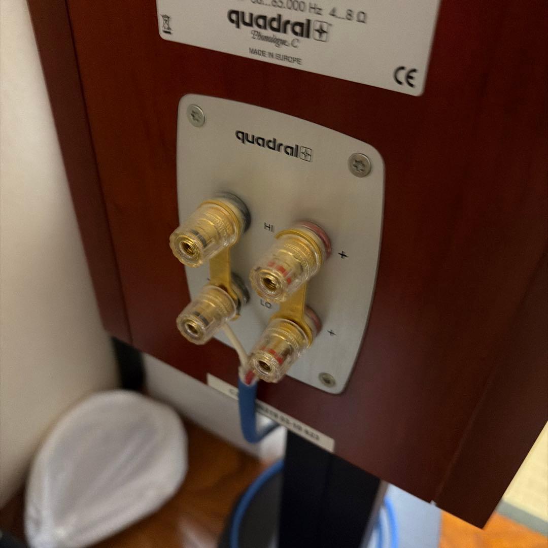 マッキー様希少品✨クアドラルロンドチェリー色　スピーカースタンドとスペーサー付き