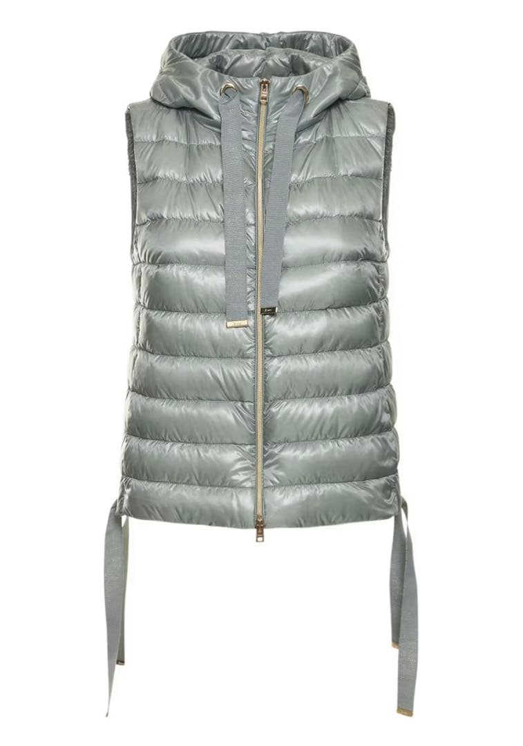 新品タグ付き　ヘルノ　ダウンベスト　レディース　ブルー　38