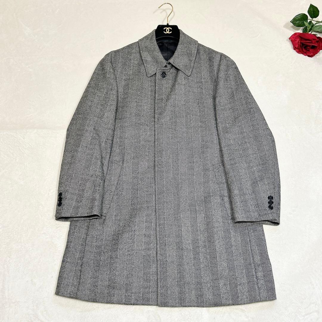 新品同様✨　ロロピアーナ　ジランダー　ロング　コート　ステンカラー　ヘリンボーン