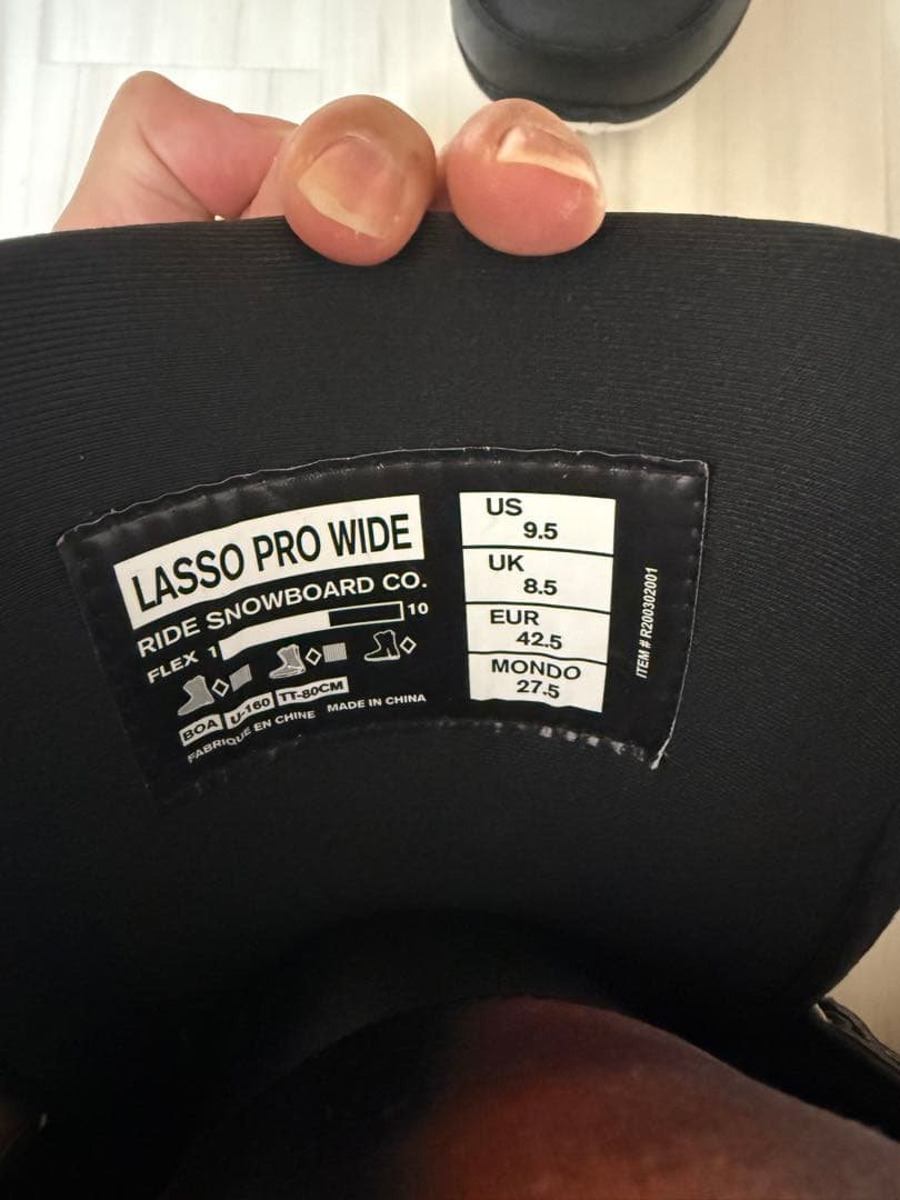 LASSO PRO WIDE ブラック スノーボードブーツ