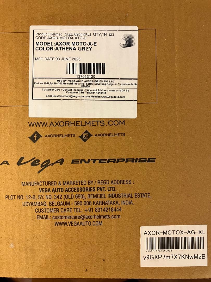 【超美品】アクサー製レトロ モトX フルフェイスヘルメット XLサイズ