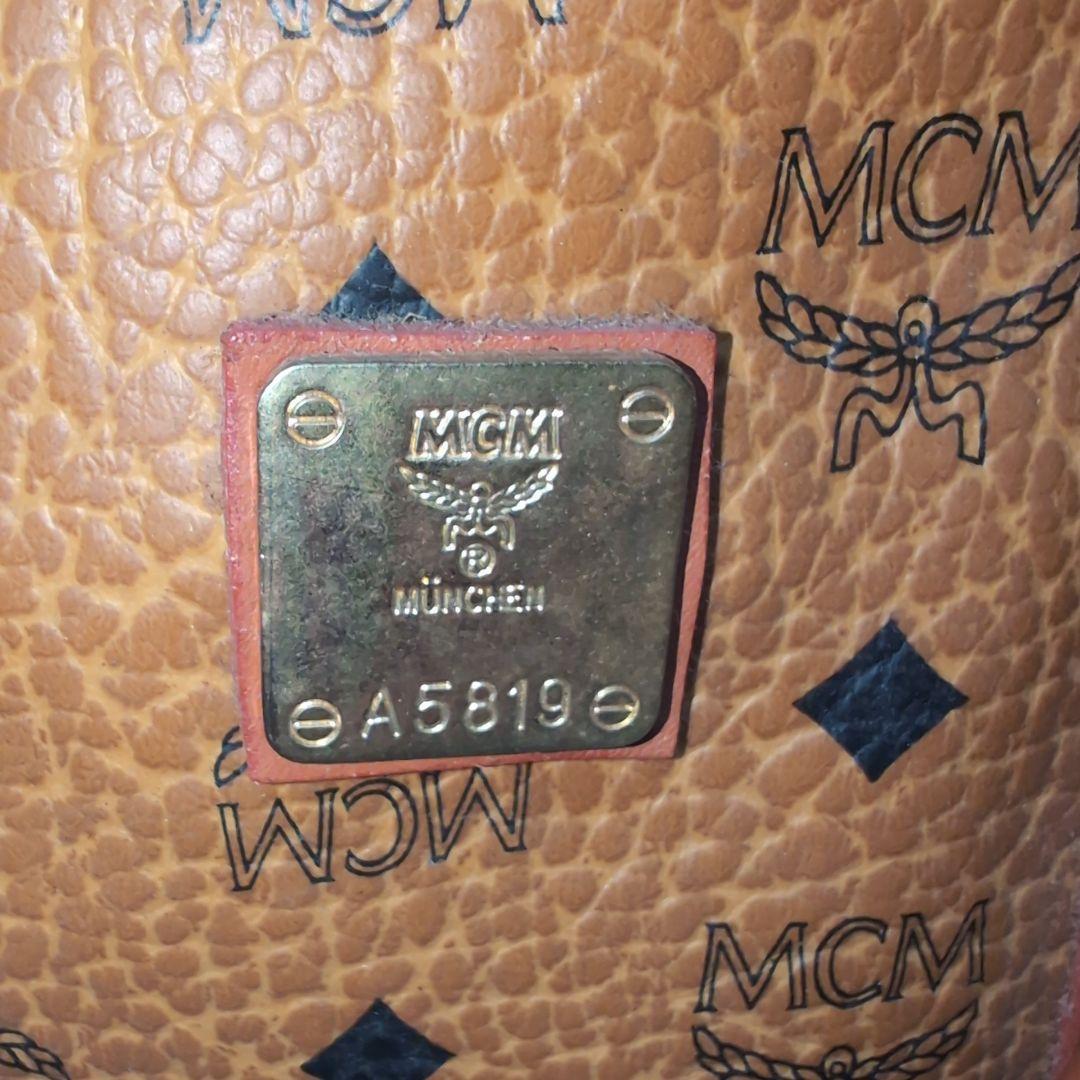 MCM エムシーエム ミニボストンバッグ ヴィセトス柄 レザー プレート