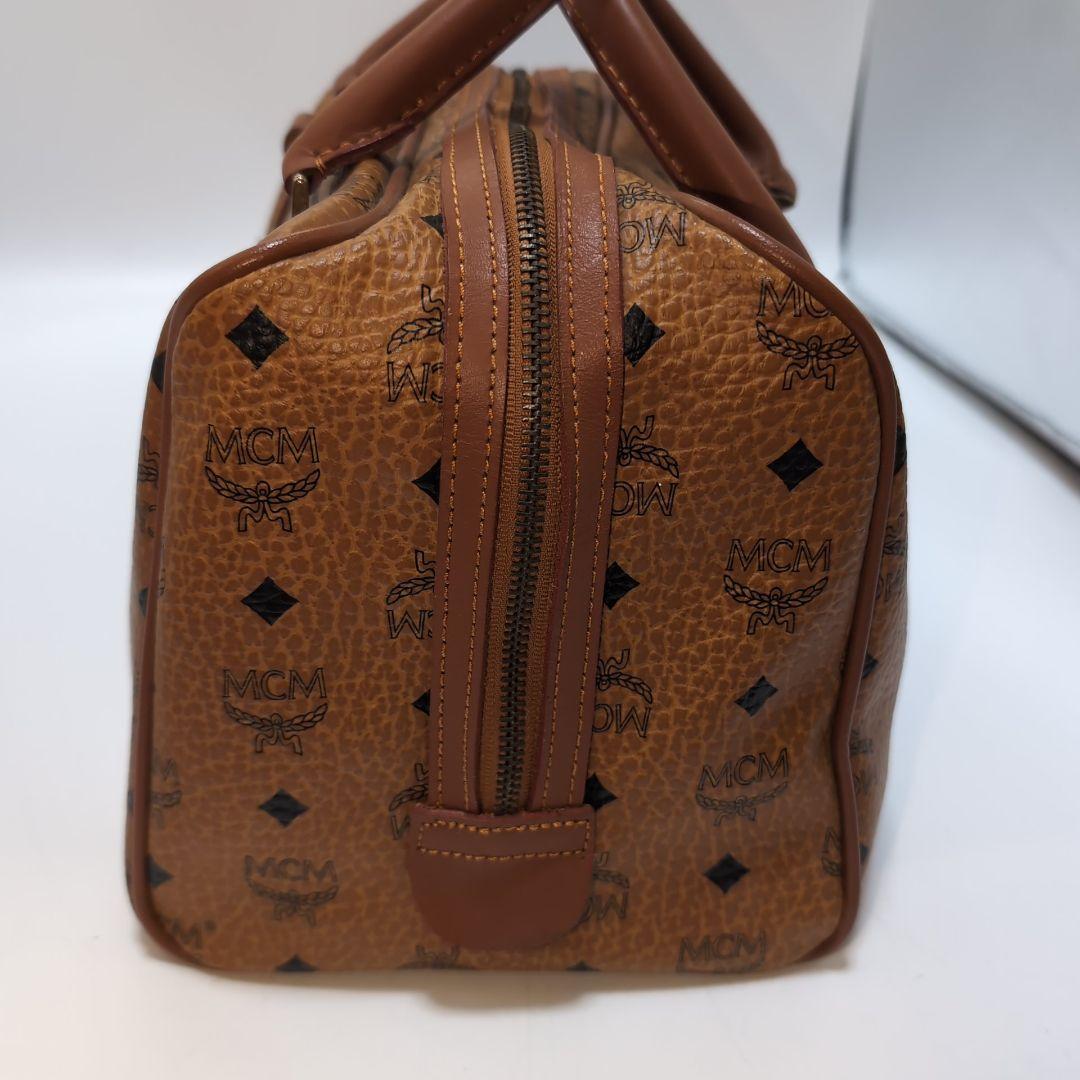 MCM エムシーエム ミニボストンバッグ ヴィセトス柄 レザー プレート