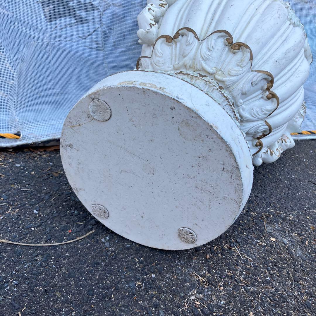 A-1 西洋アンティーク調 天使 薔薇 大型花瓶 オブジェ 置物 ロココ調