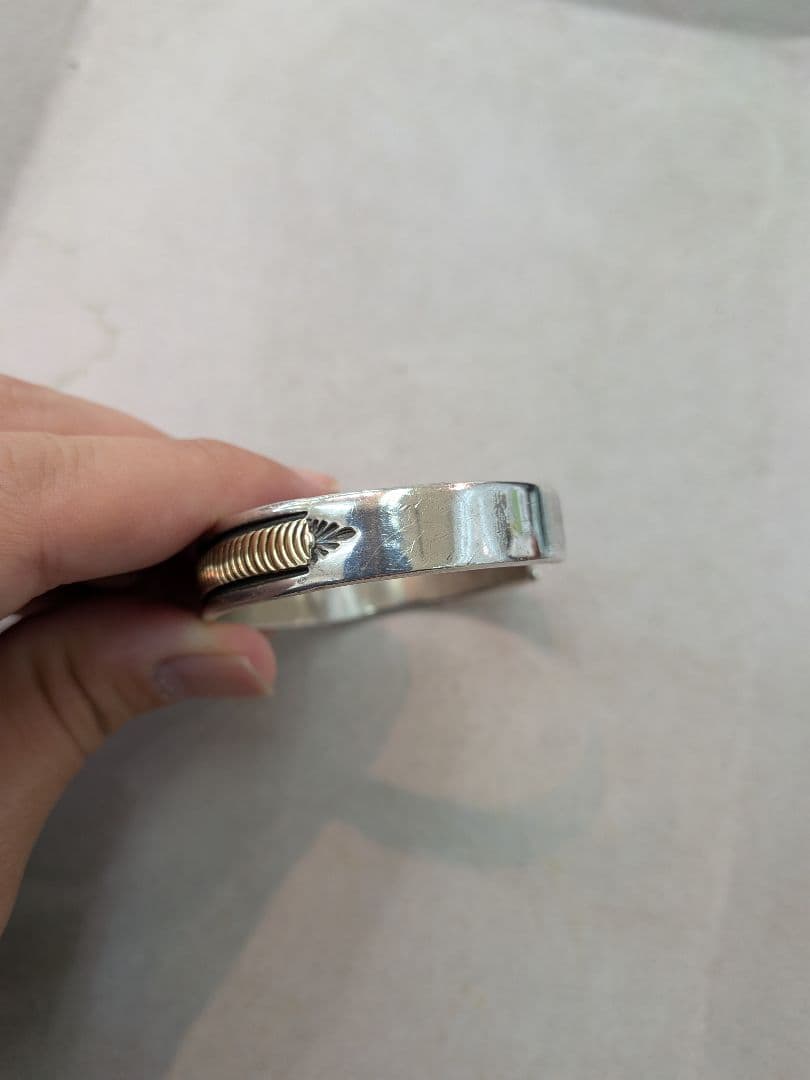 ブルースモーガン シルバー バングル 14K×スターリング