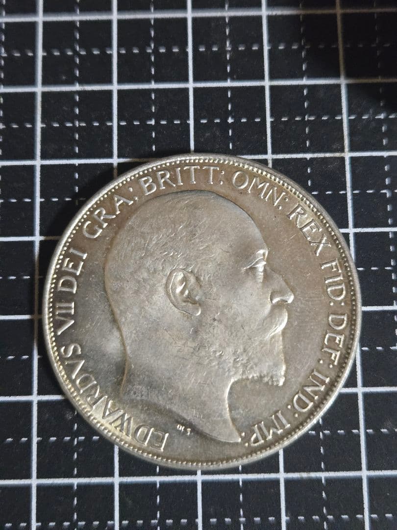 イギリス 1902年 エドワード7世 クラウン銀貨 銀貨 セントジョージ