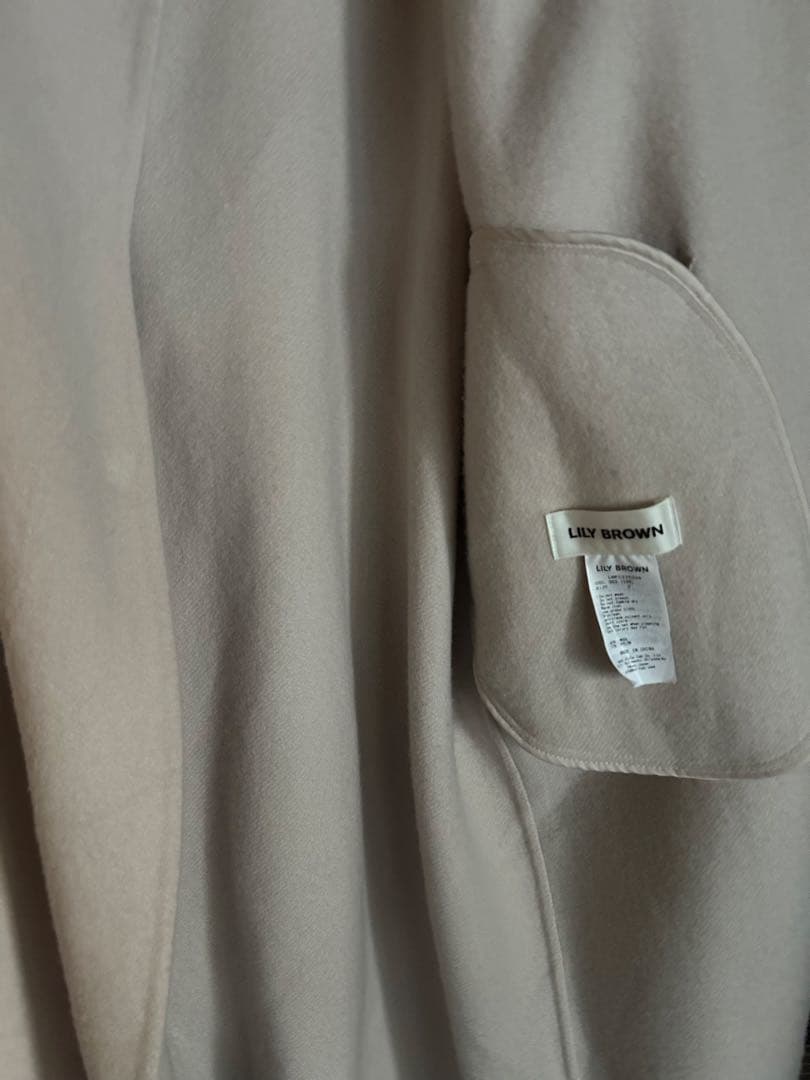 リリーブラウン リバーロングコート　ピンク