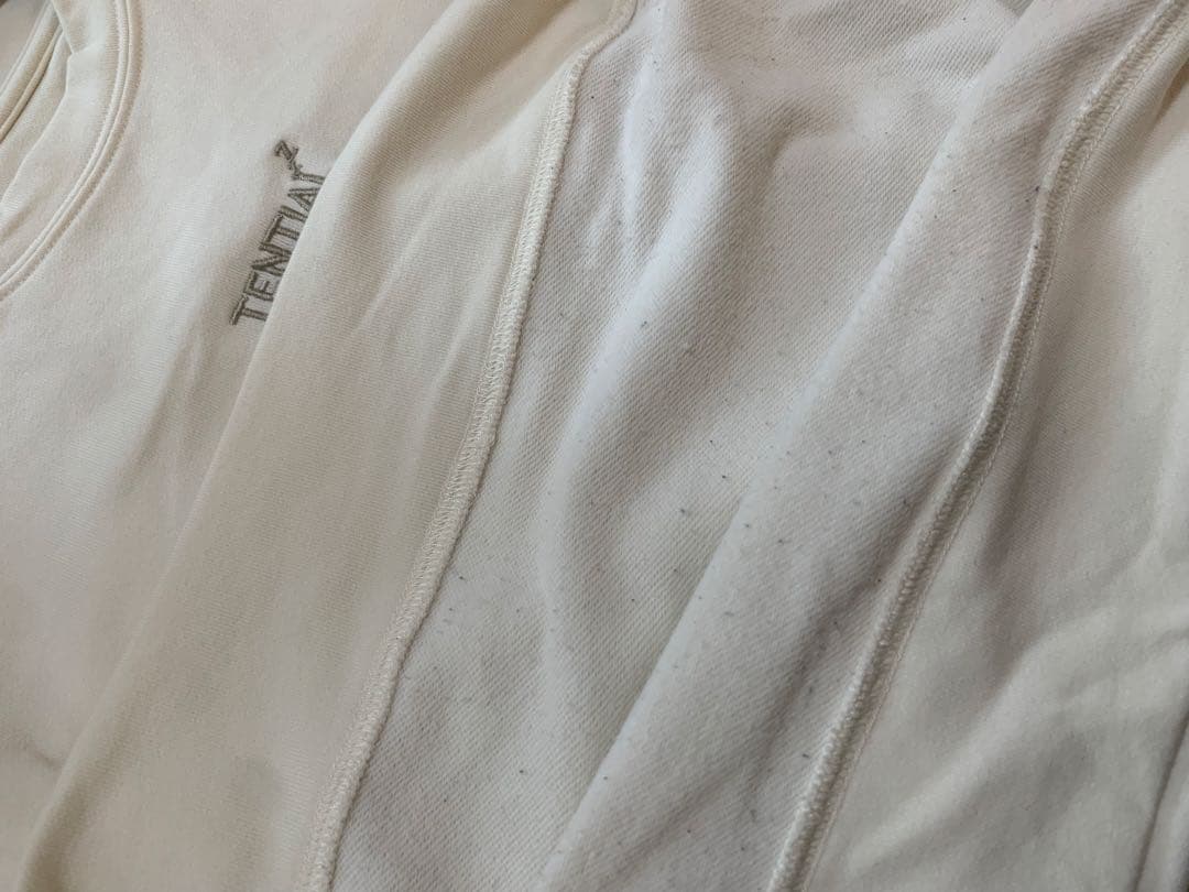 BAKUNE 長袖パジャマ　テーパードパンツ　オフホワイト　Mサイズ