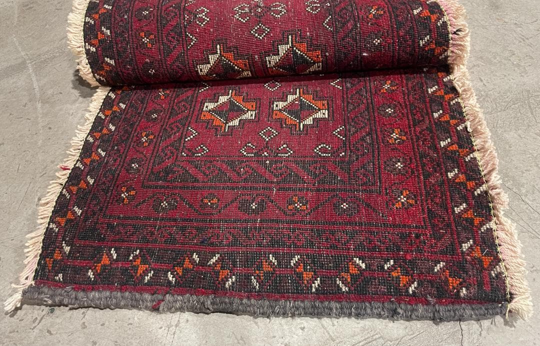 ✧ヴィンテージラグ✧　120cm×50cm　トルバトヘイダリエ　イラン　ギュル