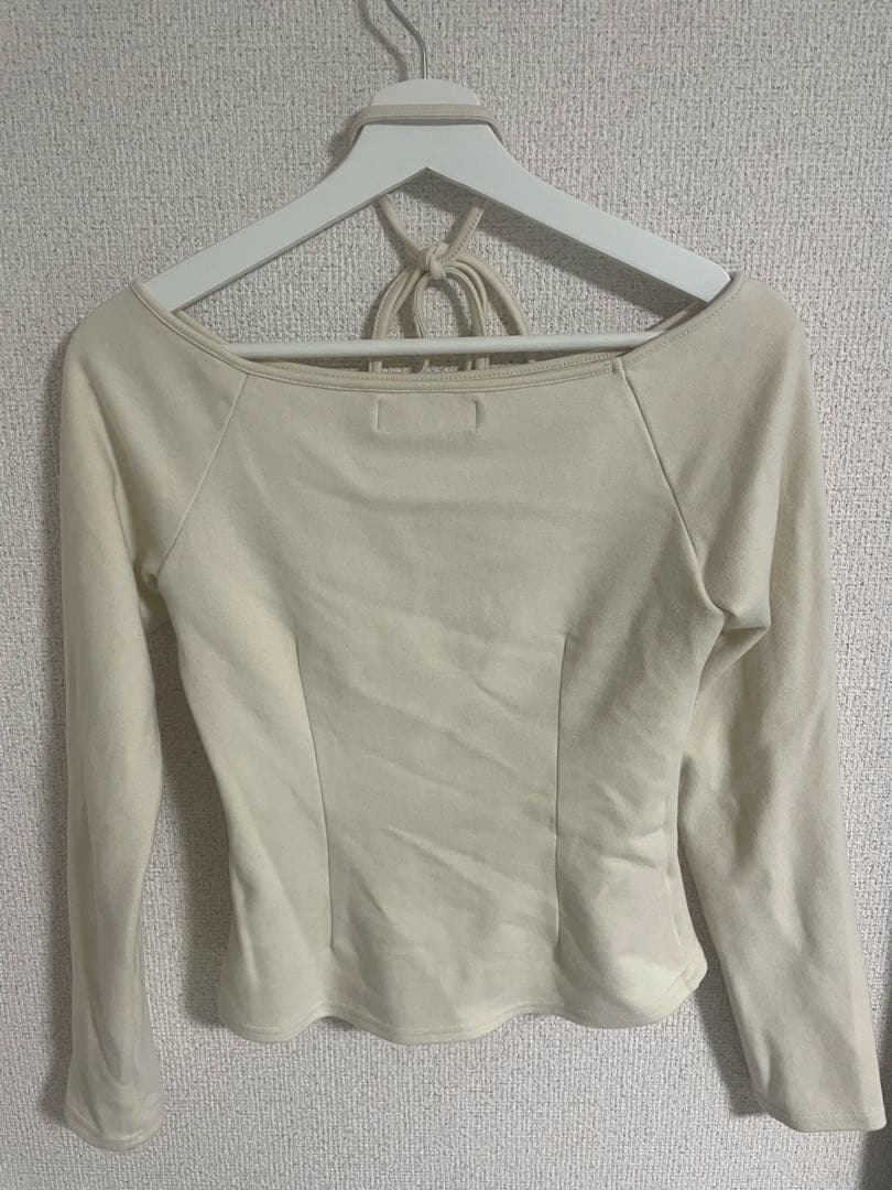 トップス Andmary Mary logo choker tops ivory