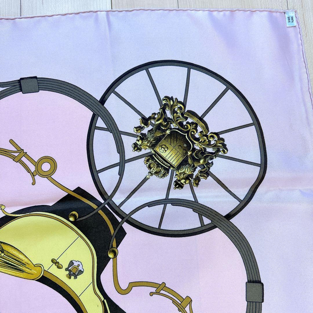 【タグあり】エルメス カレ90 SPRINGS シルクスカーフ ピンク系
