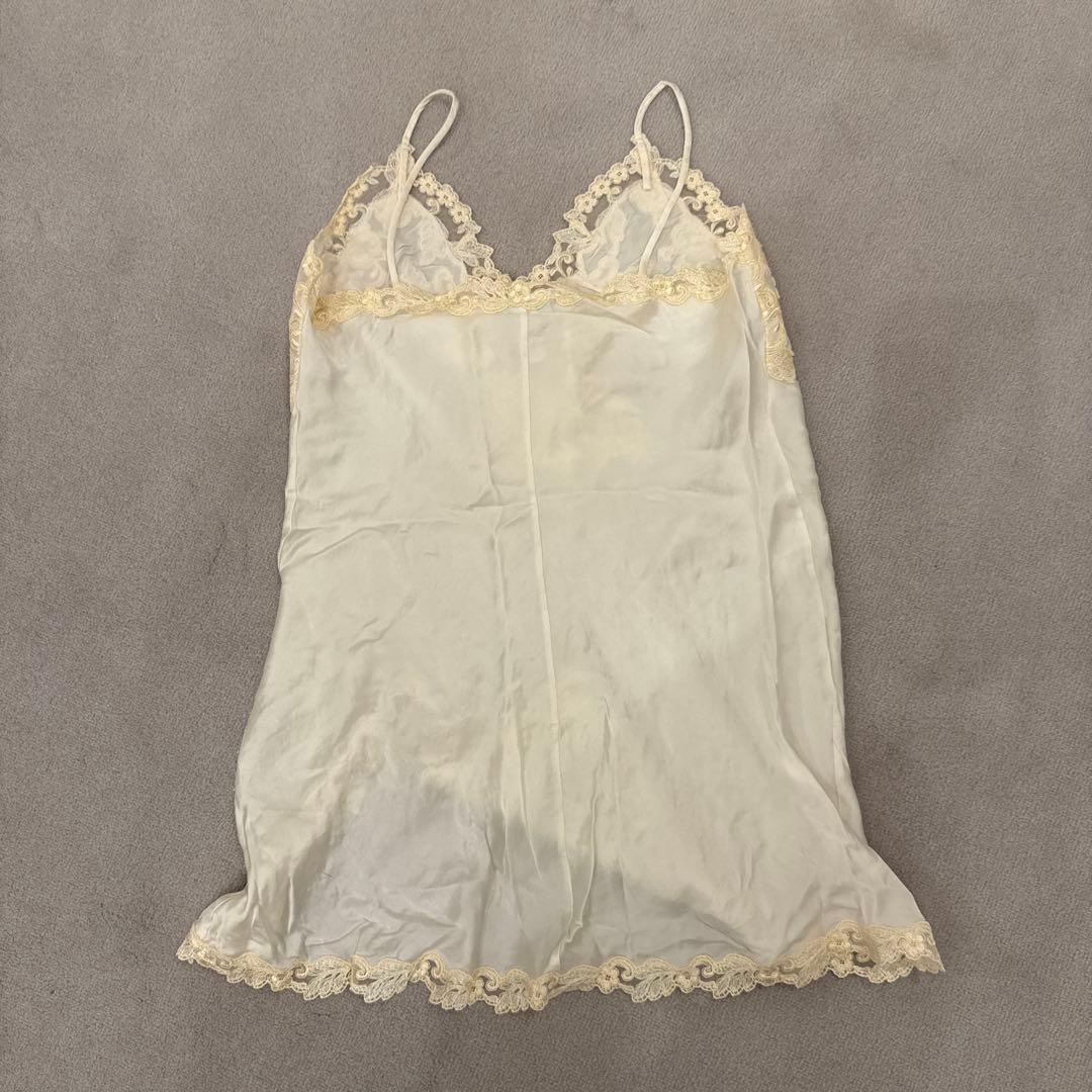 LA PERLA シルク レーススリップ クリーム色