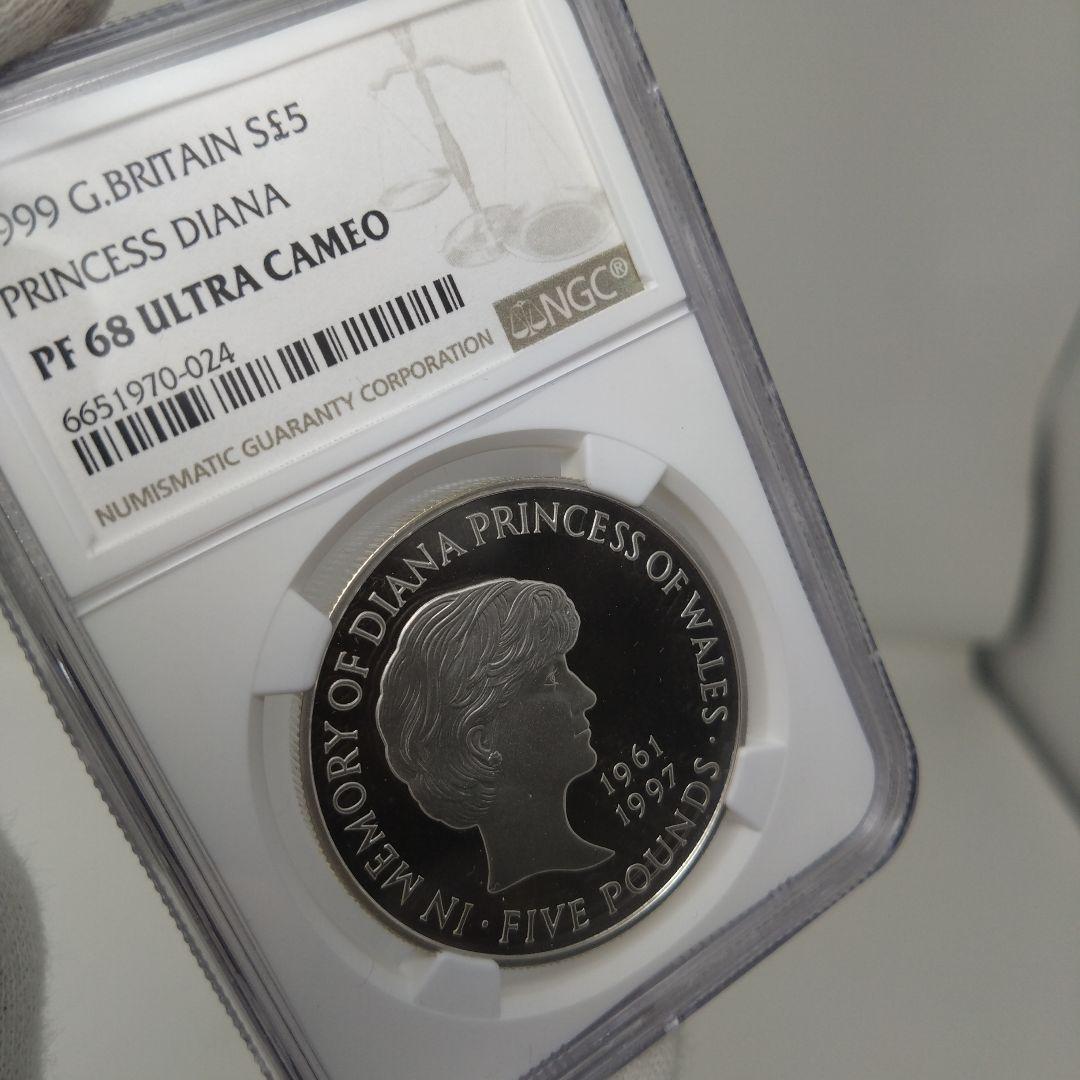 人気 PF68 ウルトラカメオ ダイアナ妃追悼記念　銀貨　1999年