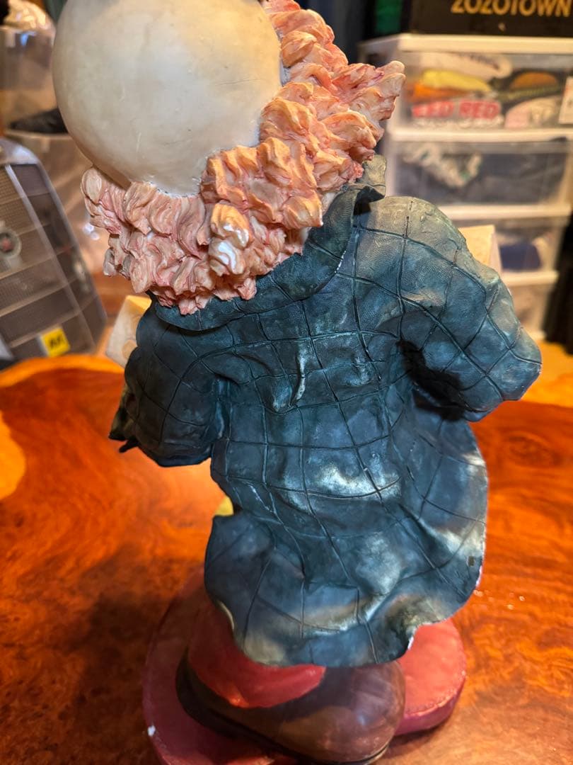 昭和レトロ　ビンテージピエロ造形置物石膏製？作者不明