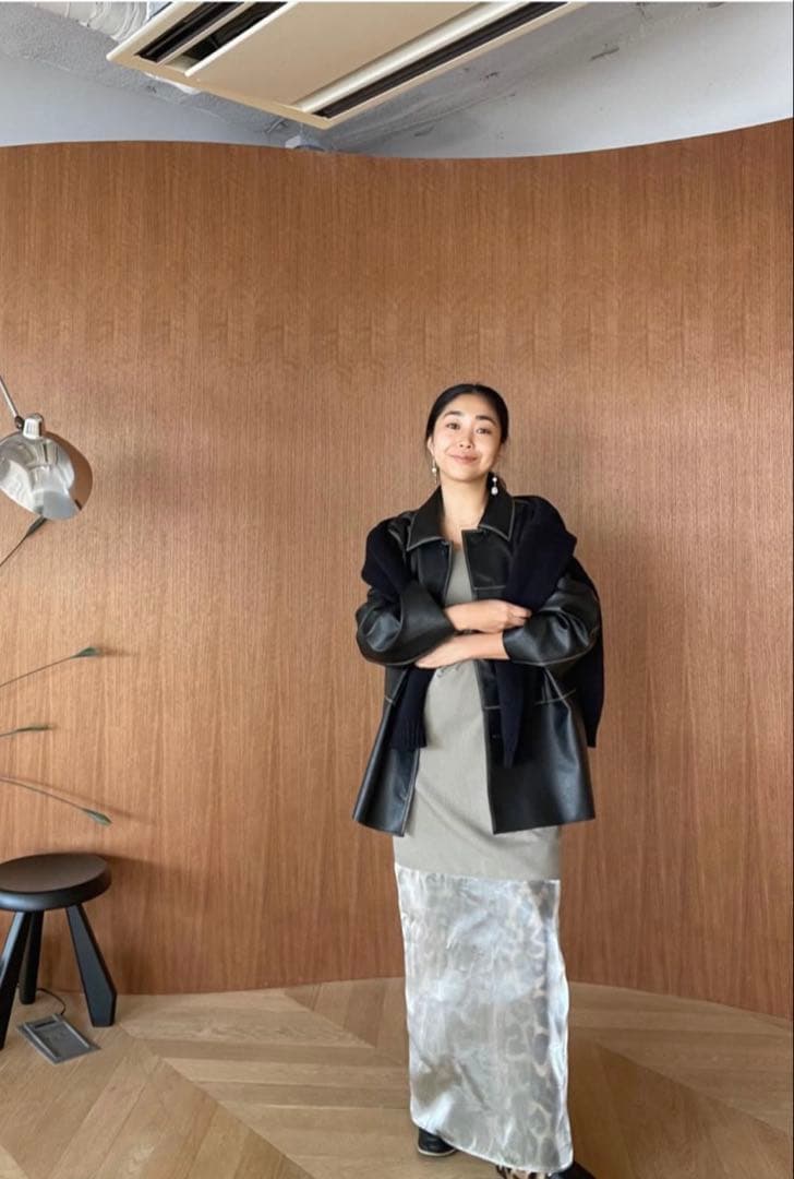 【SeaRoomlynn】Vintage ECOレザーシャツジャケット