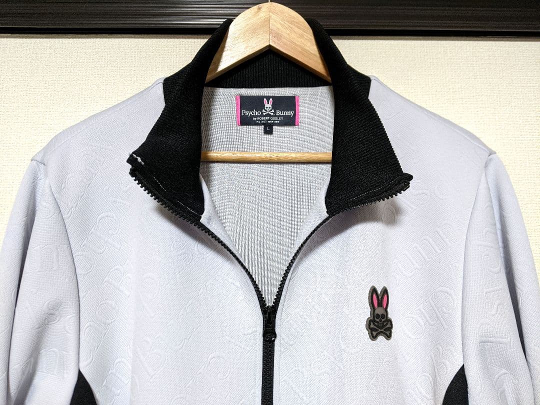 【Psycho Bunny】総柄トラックジャケット/ブルゾン/ロゴ/日本製/美品